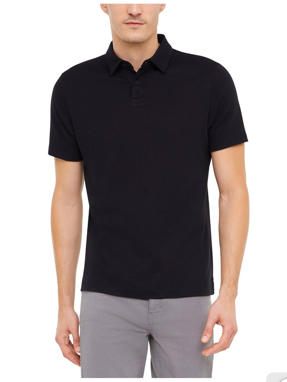 Banana Republic Black Short-Sleeve Polo